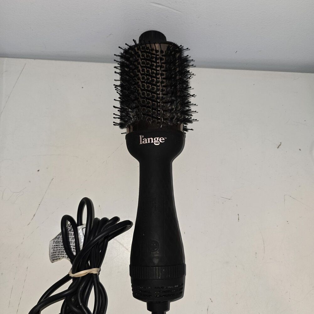 L’ange 2 in 1 Volumizing Brush Hair Dryer AB313 3” Black Lange  Rose Gold